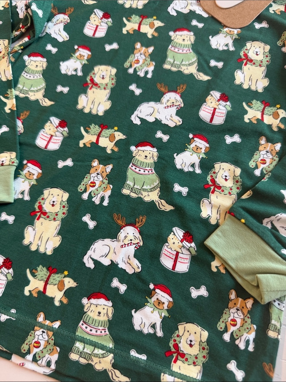 Angel Dear Christmas Holiday Dogs Puppy Pajama Set 2T 3-4 5-6 7-8 - Picture 4 of 4